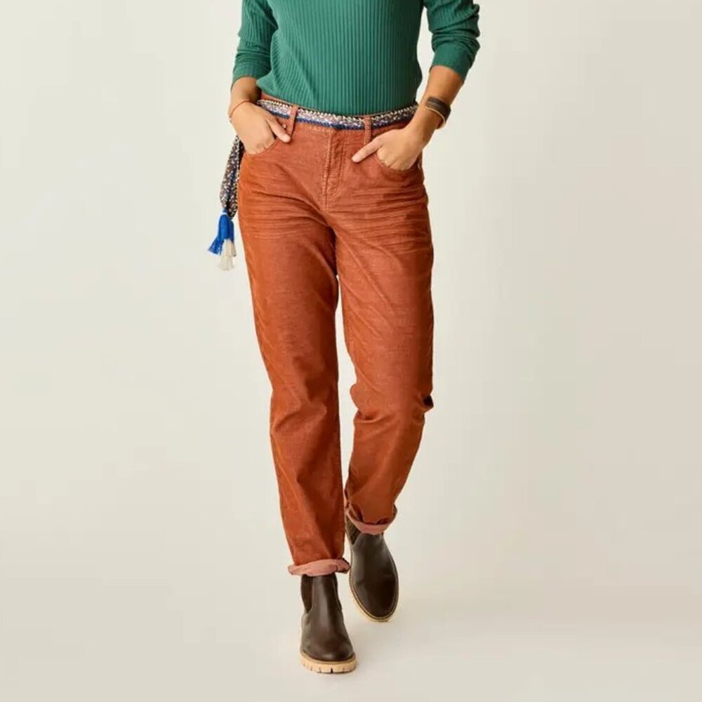 Carve Designs Corduroy Pants 5-Pocket Size 8 Mustard/Copper - Picture 2 of 8